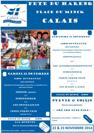 Affiche fête du hareng de Calais 2014